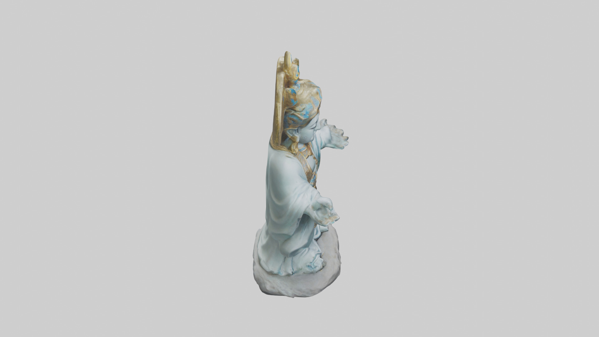 Benevolent deity statue model Low-poly 3D model_18
