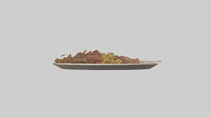 Beef shawarma plate model 3D model 3