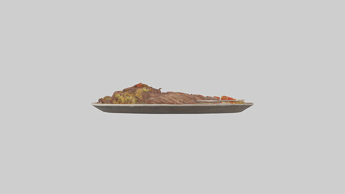 Beef shawarma plate model 3D model 2