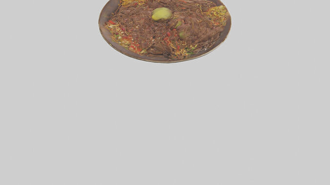 Beef shawarma plate model 3D model 6