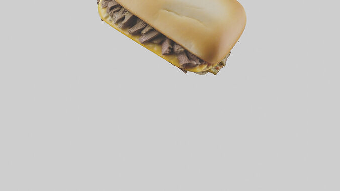 Beef Philly cheesesteak model 3D model 6