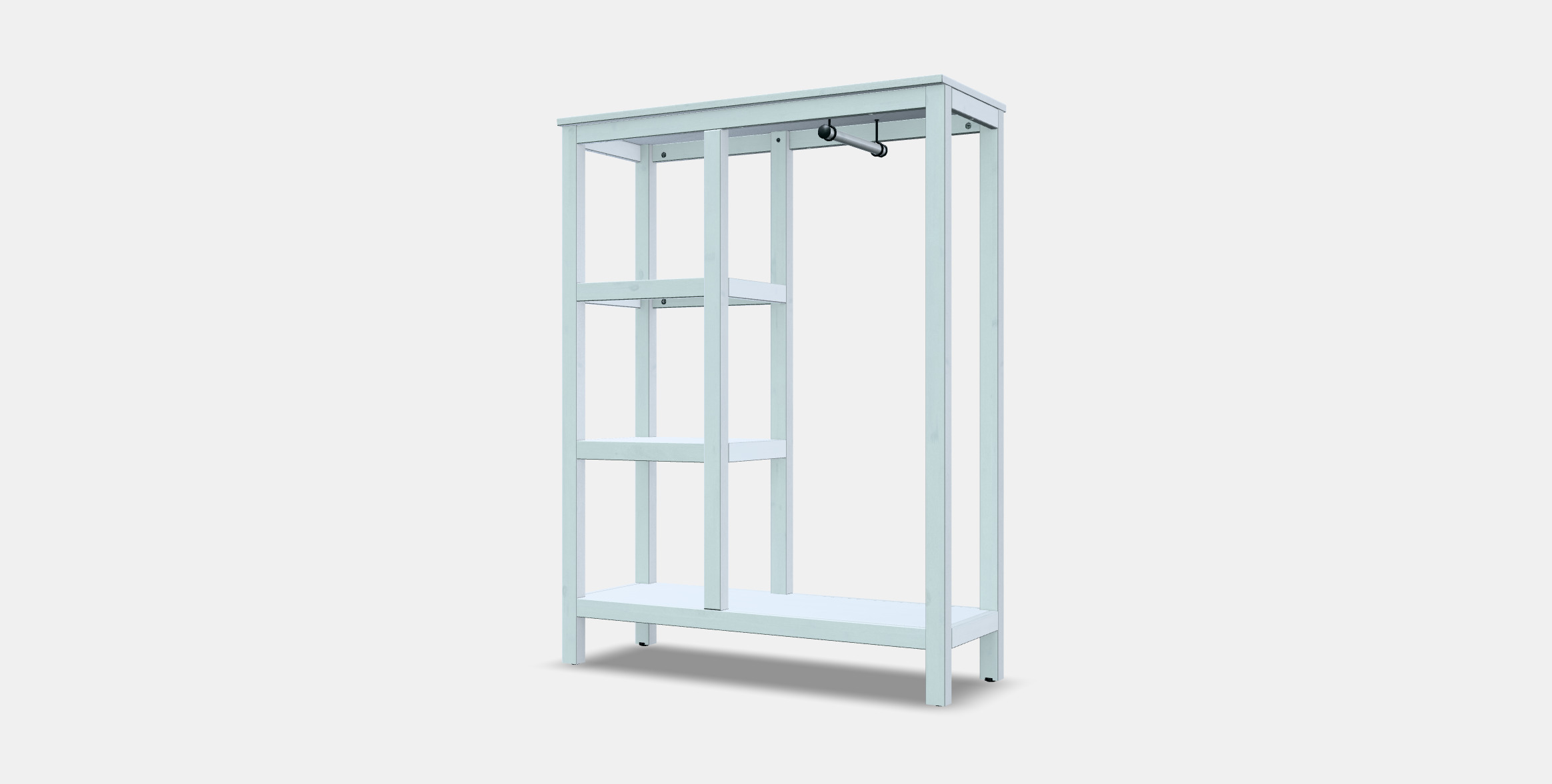HEMNES closet open 3D model_11