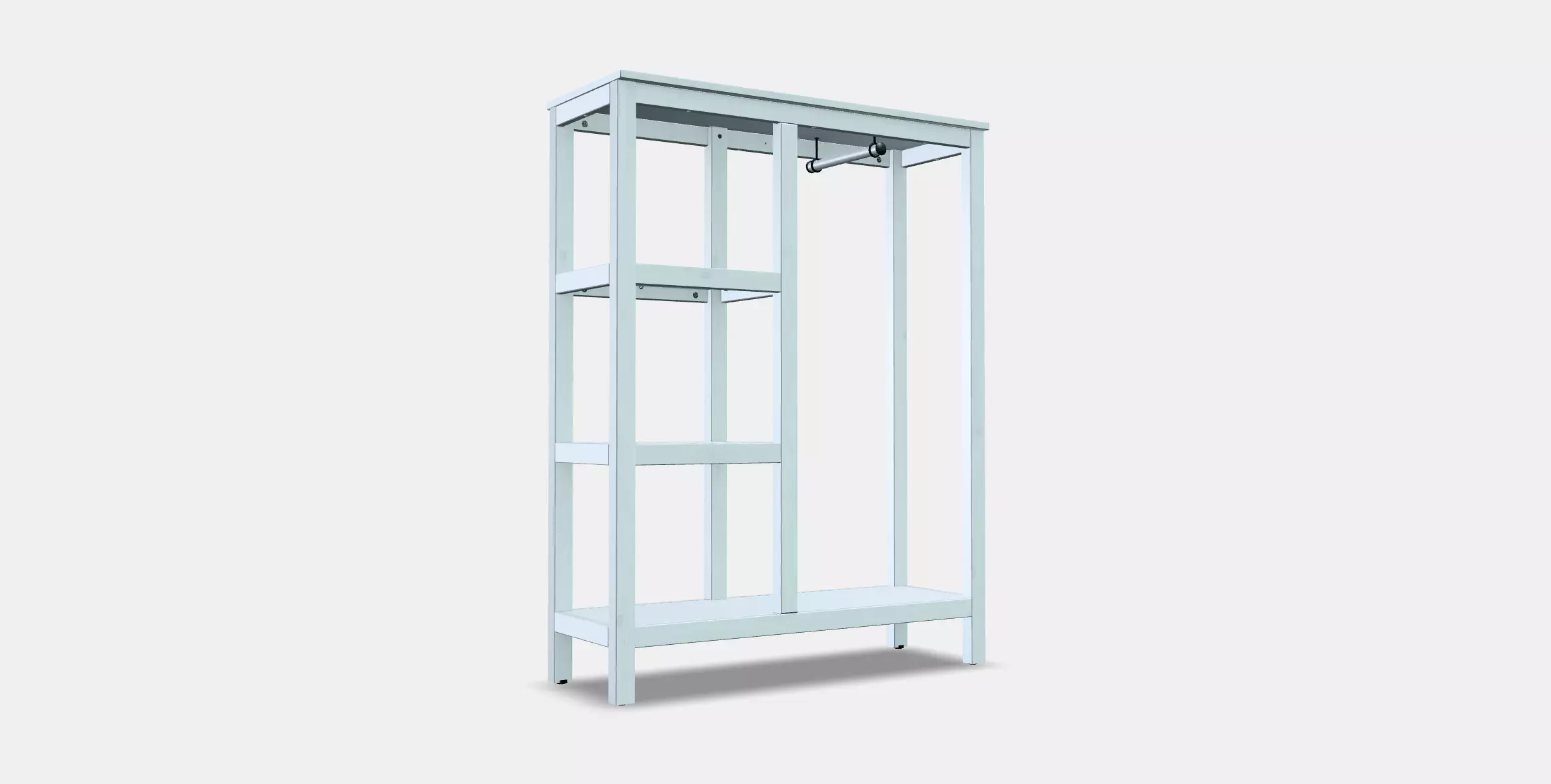 HEMNES closet open 3D model_0