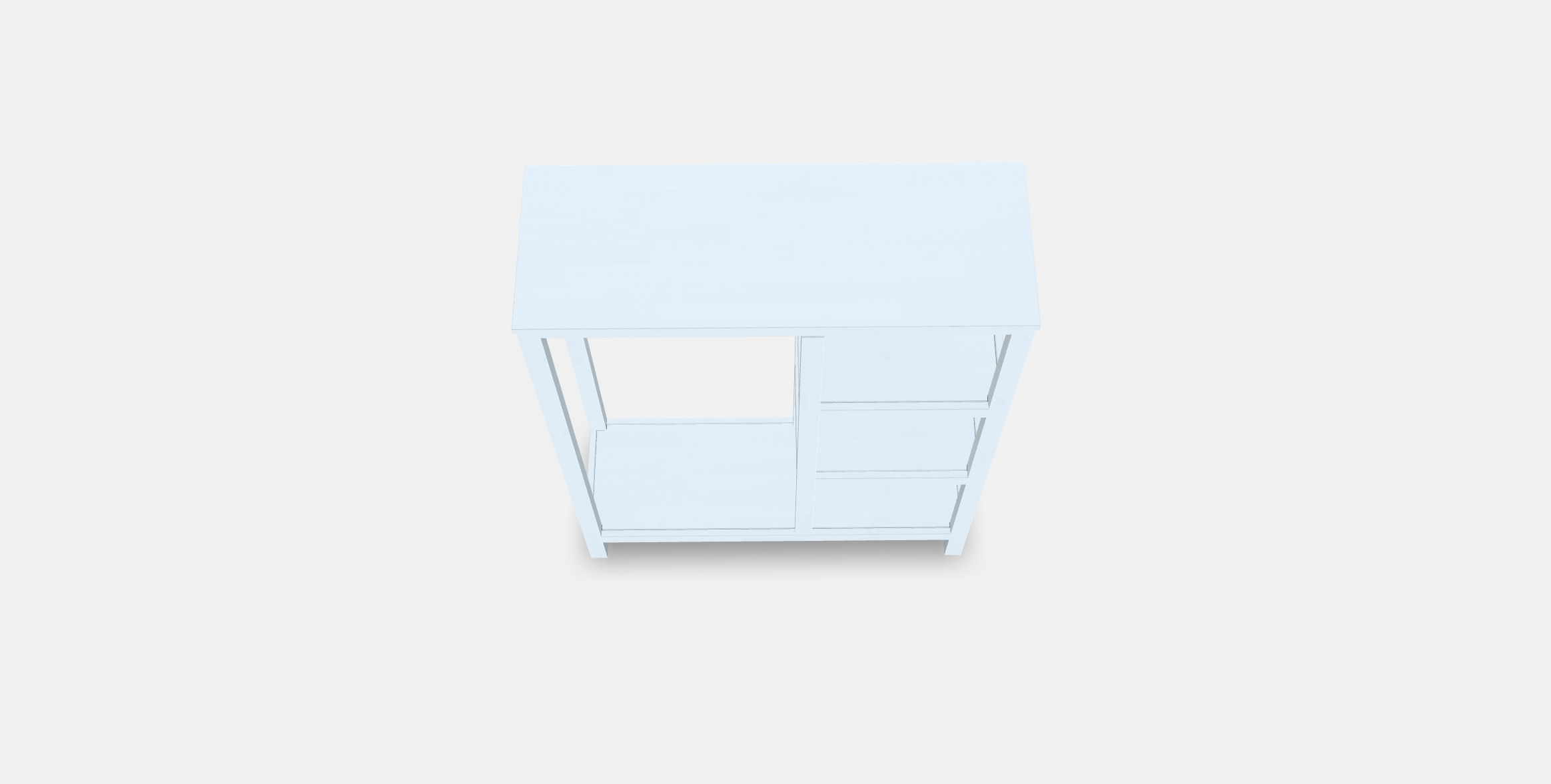 HEMNES closet open 3D model_2