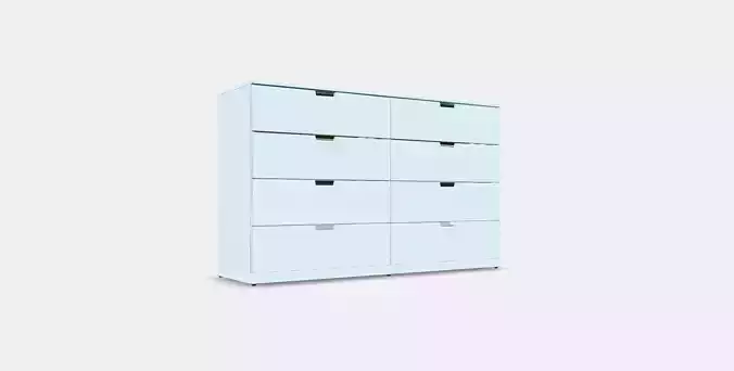 NORDLI chest of drawers with 8 drawers
