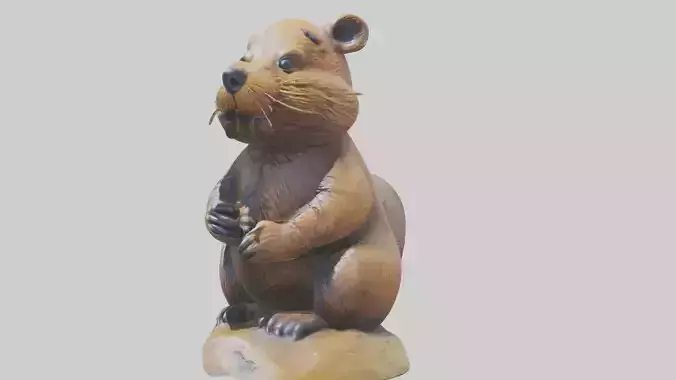 Beaver statue model