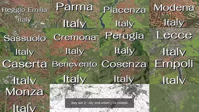 Italy set 3 - city and urban 3D Model Collection