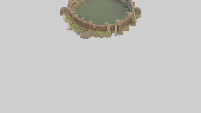 Beaver dam building model 3D model 6