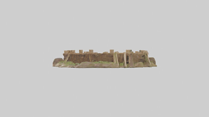 Beaver dam building model 3D model 4