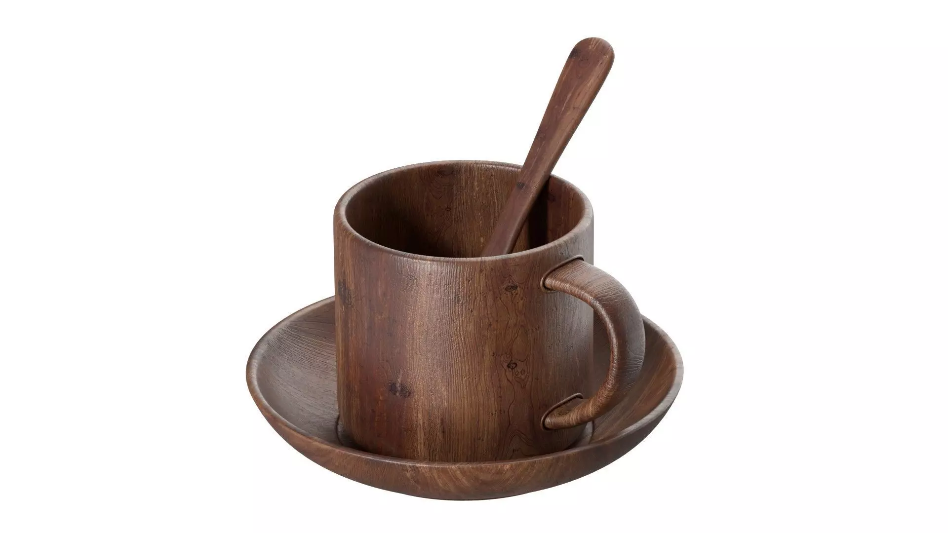 Wooden Coffee Mug 3D model