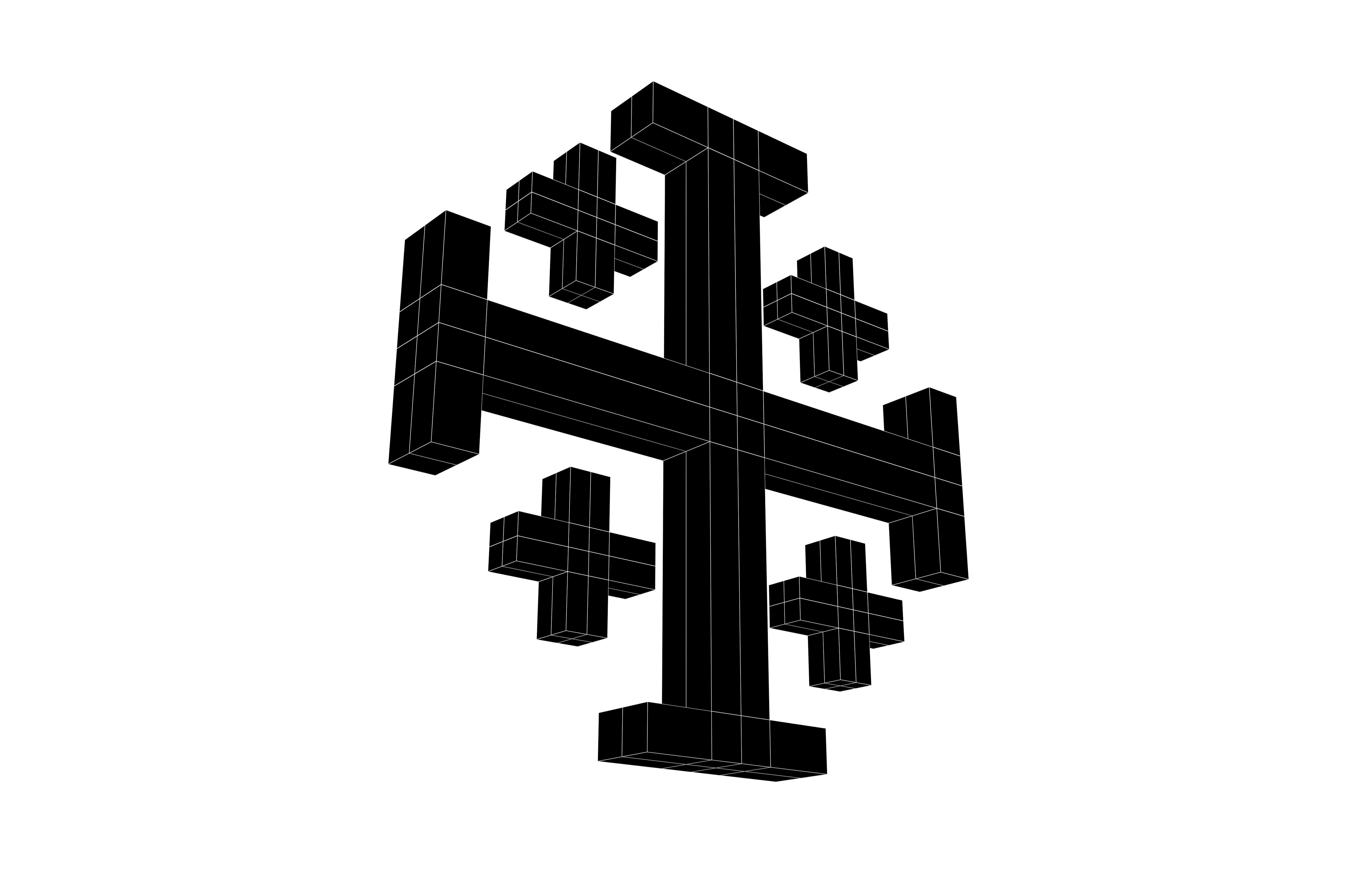 Jerusalem Cross Symbol V1 002 Low-poly 3D model_7