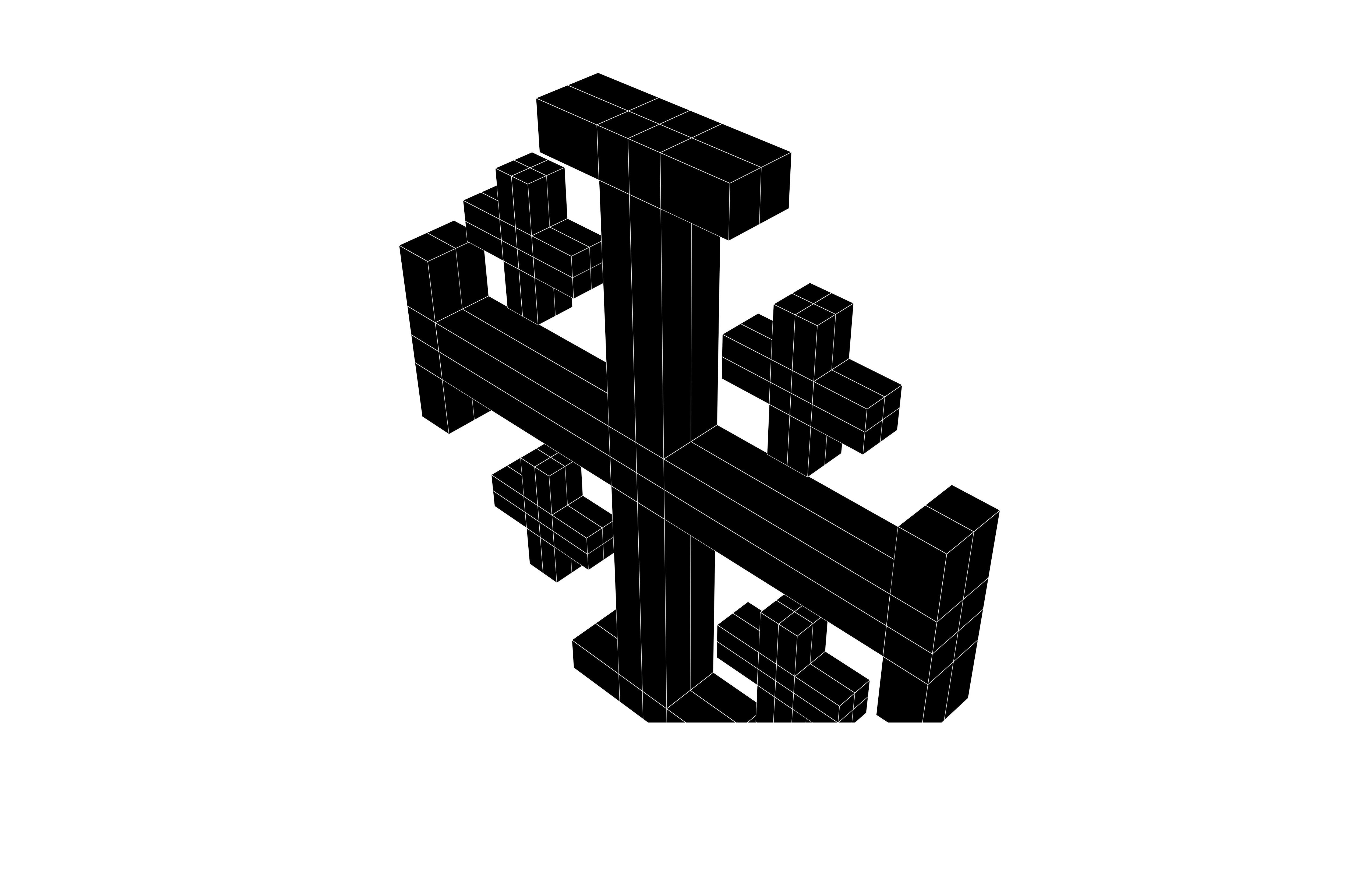Jerusalem Cross Symbol V1 002 Low-poly 3D model_5