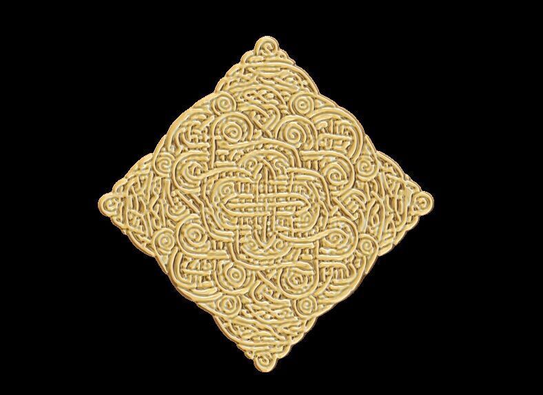 Celtic Knot Coaster 3D print model_3