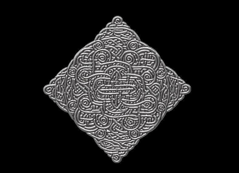 Celtic Knot Coaster 3D print model_7