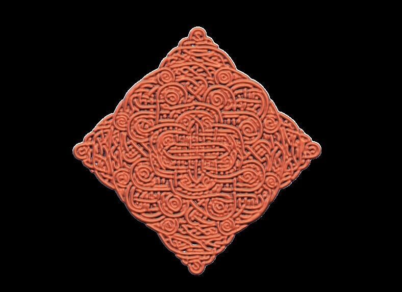 Celtic Knot Coaster 3D print model_8