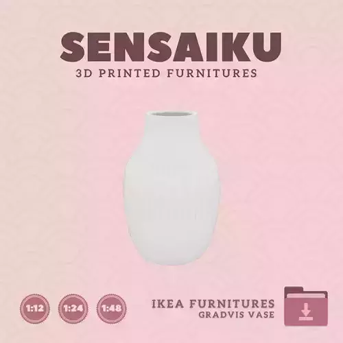 GRADVIS Vase V1 for Miniature Dollhouse IKEA 3D Print