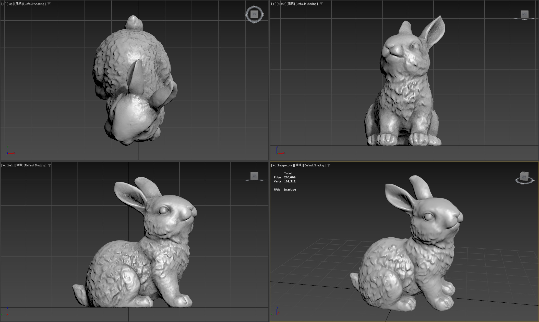 rabbit 3D print model_7