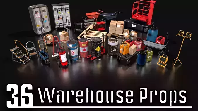 36 Warehouse Props