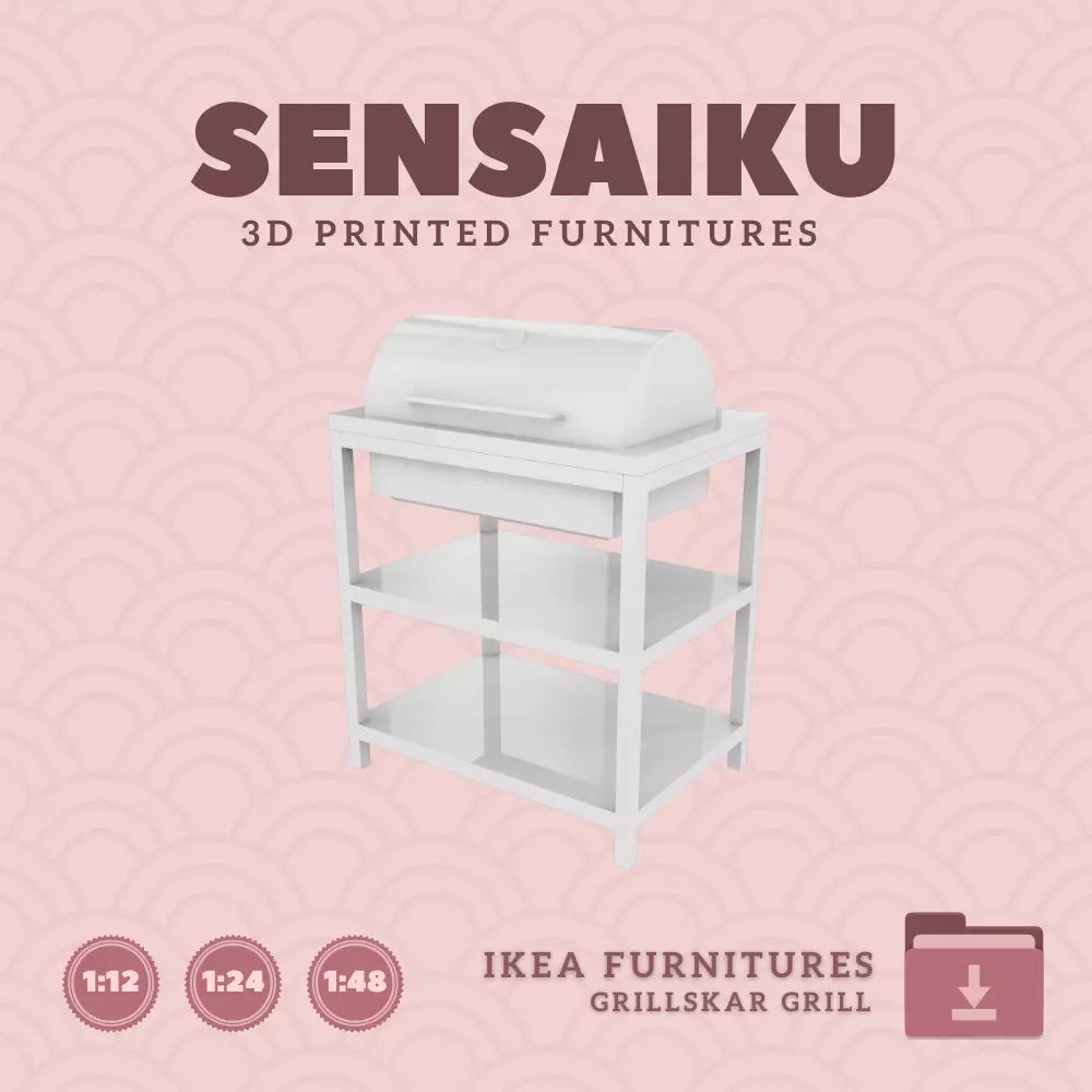 GRILLSKAR Barbecue Gas Grill for Dollhouse IKEA 3D Print 3D print model_0