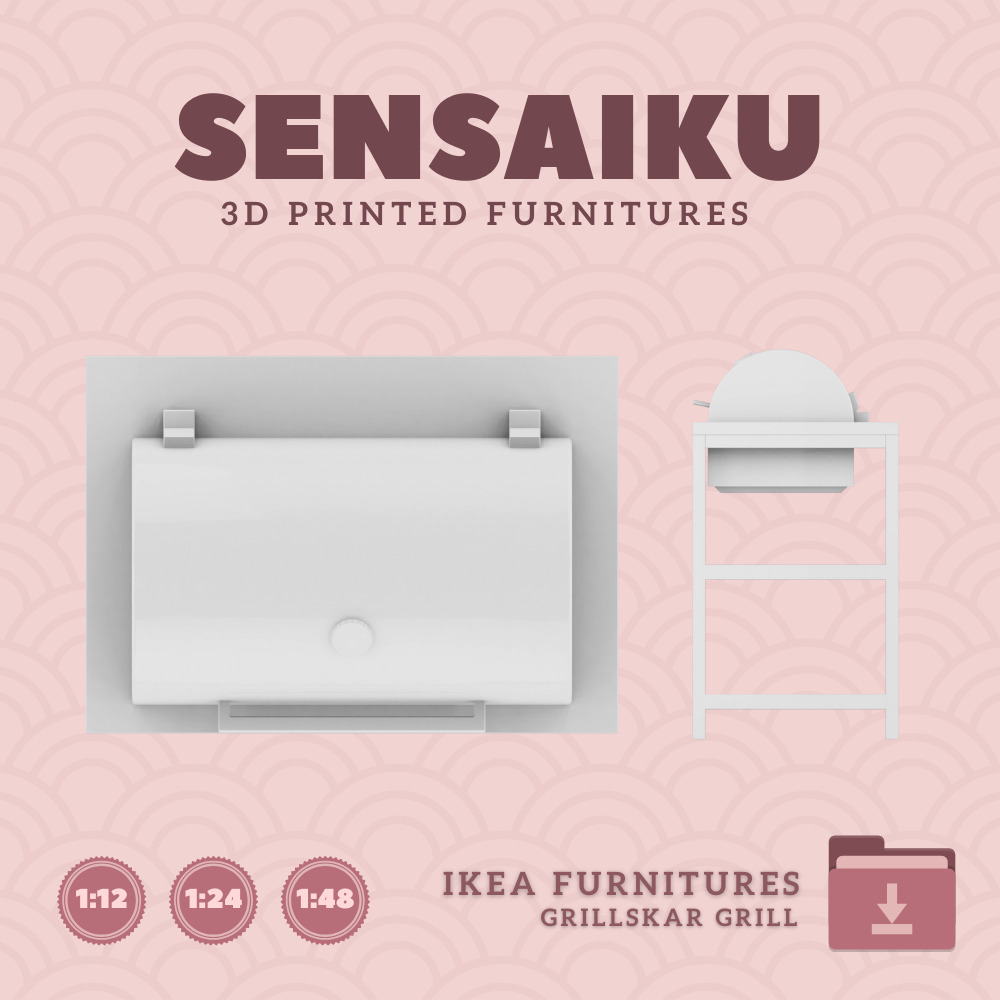 GRILLSKAR Barbecue Gas Grill for Dollhouse IKEA 3D Print 3D print model_1