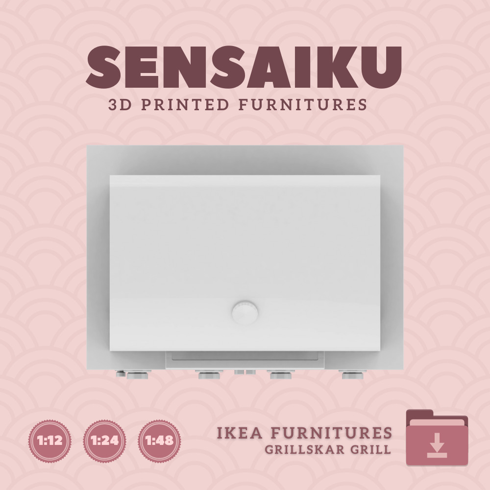 GRILLSKAR Barbecue Gas Grill for Dollhouse IKEA 3D Print 3D print model_2