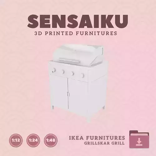 GRILLSKAR Barbecue Gas Grill for Dollhouse IKEA 3D Print 3D print model