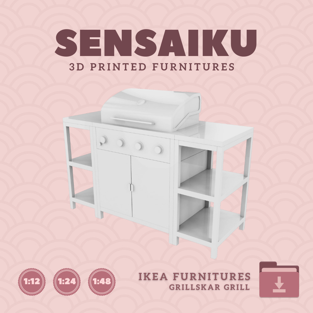 GRILLSKAR Barbecue Gas Grill with Kitchen Island  IKEA  3D Print 3D print model_2