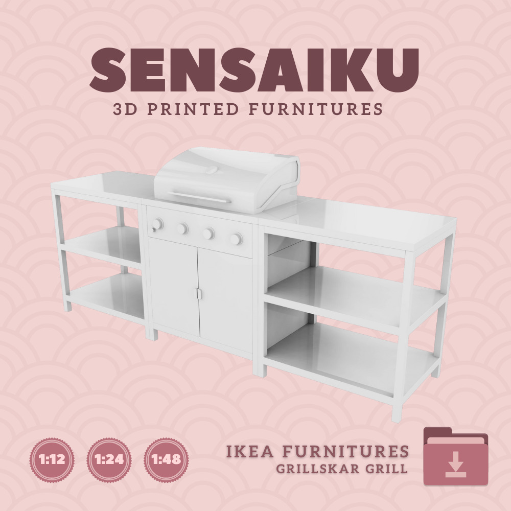 GRILLSKAR Barbecue Gas Grill Kitchen Island V2 4 IKEA 3D Print 3D print model_1