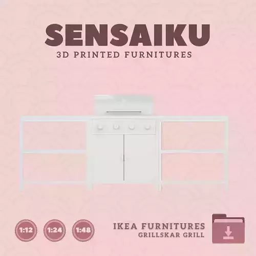 GRILLSKAR Barbecue Gas Grill Kitchen Island V2 4 IKEA 3D Print 3D print model