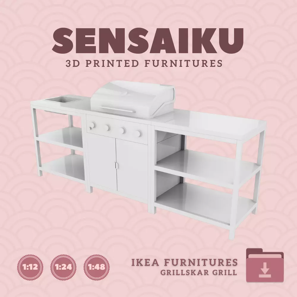 GRILLSKAR Barbecue Gas Grill Kitchen Island V2  IKEA 3D Print 3D print model_0