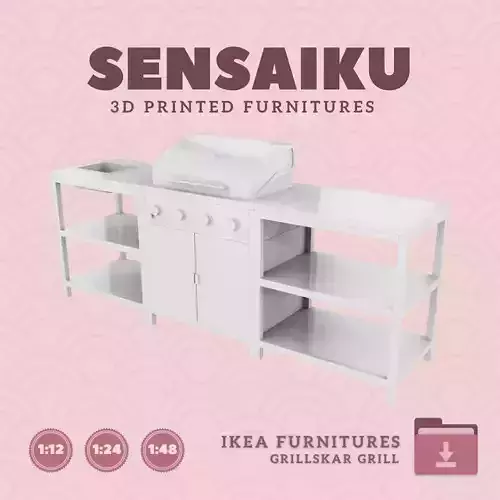 GRILLSKAR Barbecue Gas Grill Kitchen Island V2  IKEA 3D Print 3D print model