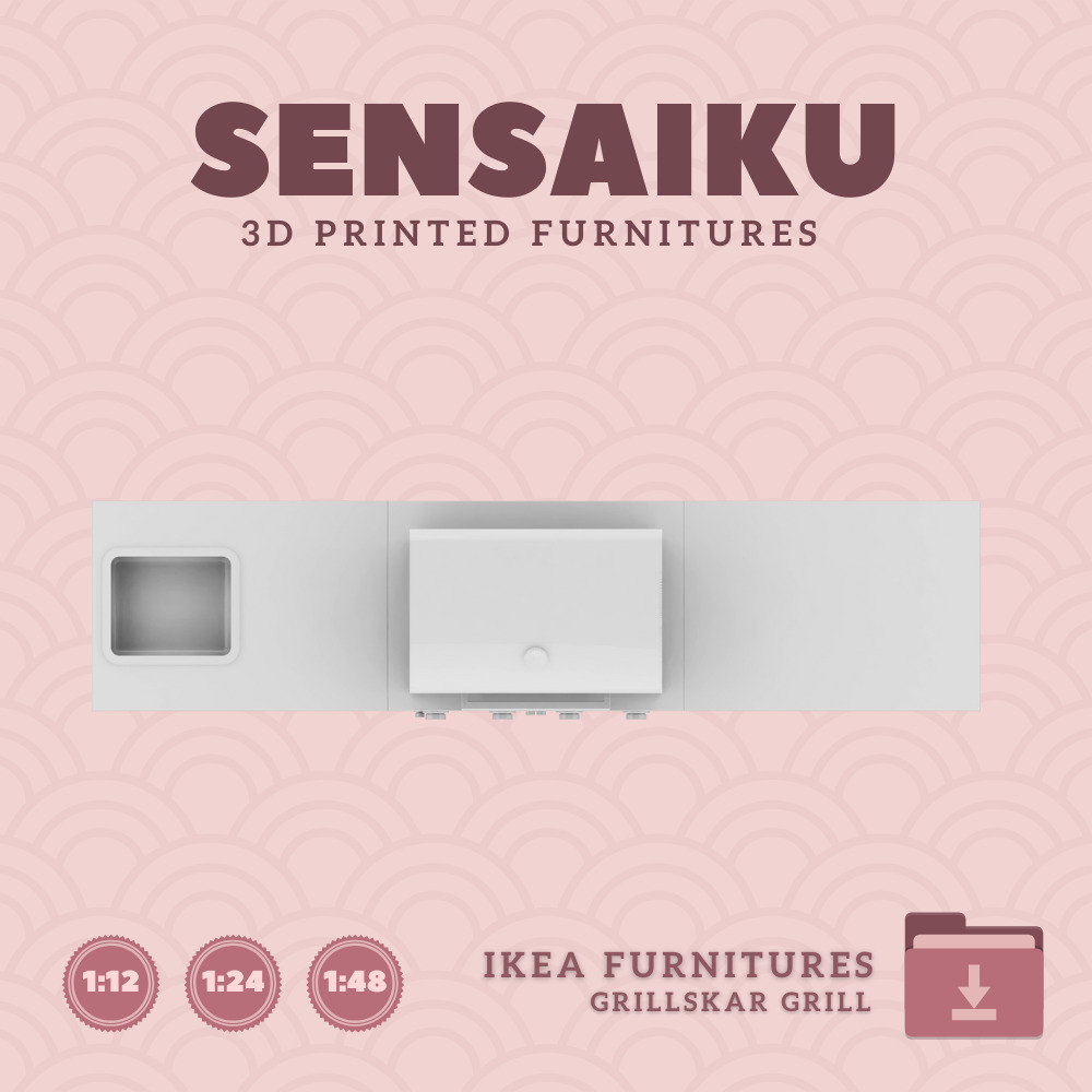 GRILLSKAR Barbecue Gas Grill Kitchen Island V2  IKEA 3D Print 3D print model_2