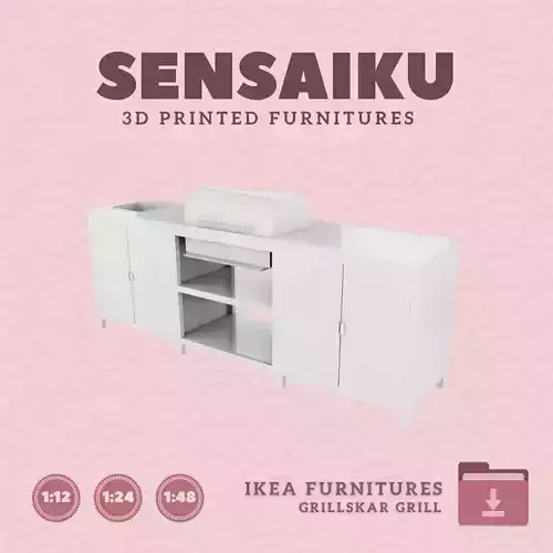GRILLSKAR Charcoal Grill with Sink and Cabinet  IKEA 3D Print