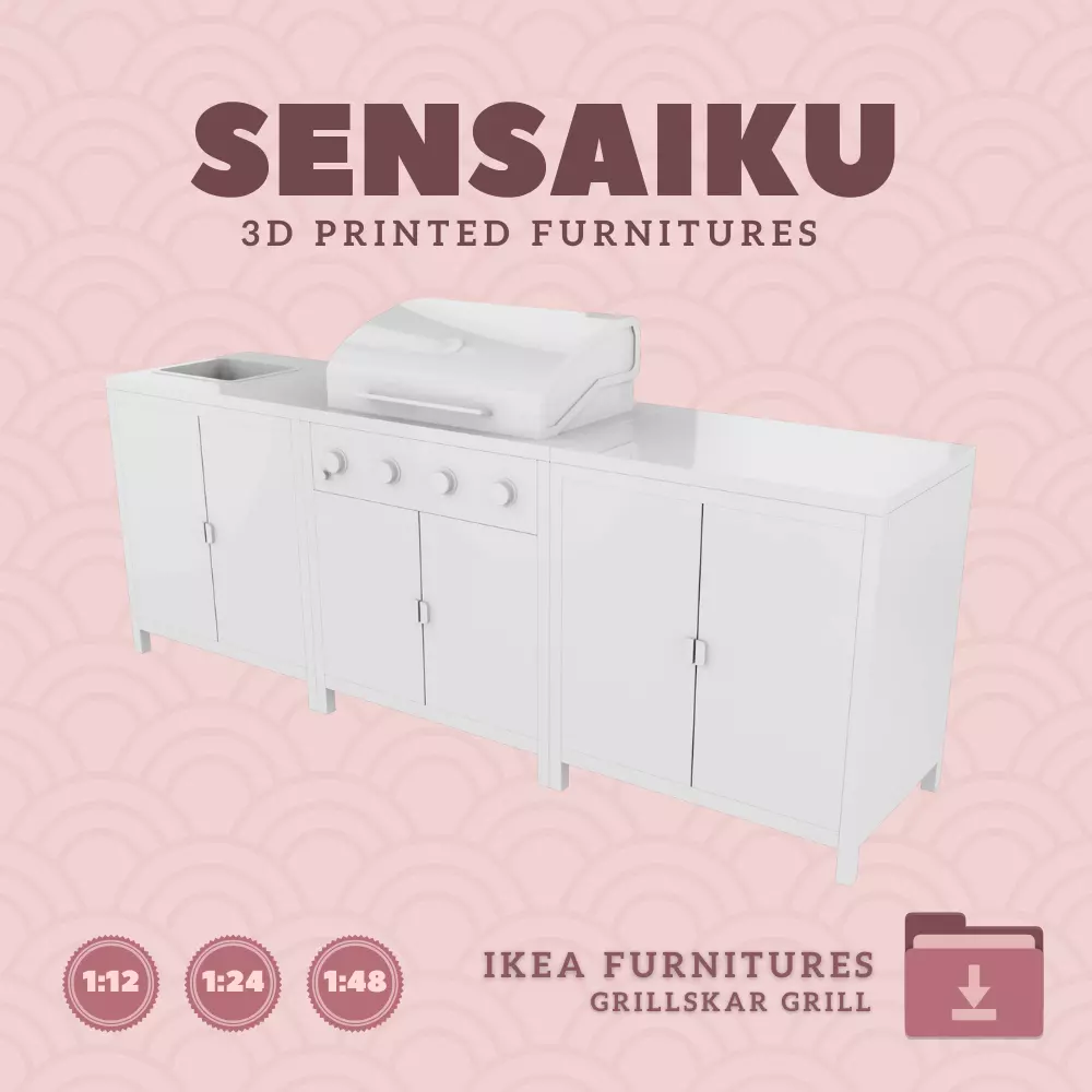 GRILLSKAR Barbecue Gas Grill Sink Cabinet IKEA 3D Print 3D print model_0