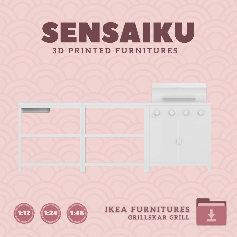 GRILLSKAR Barbecue Gas Grill Sink and Shelf IKEA 3D Print 3D print model_1