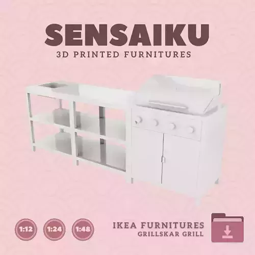 GRILLSKAR Barbecue Gas Grill Sink and Shelf IKEA 3D Print 3D print model