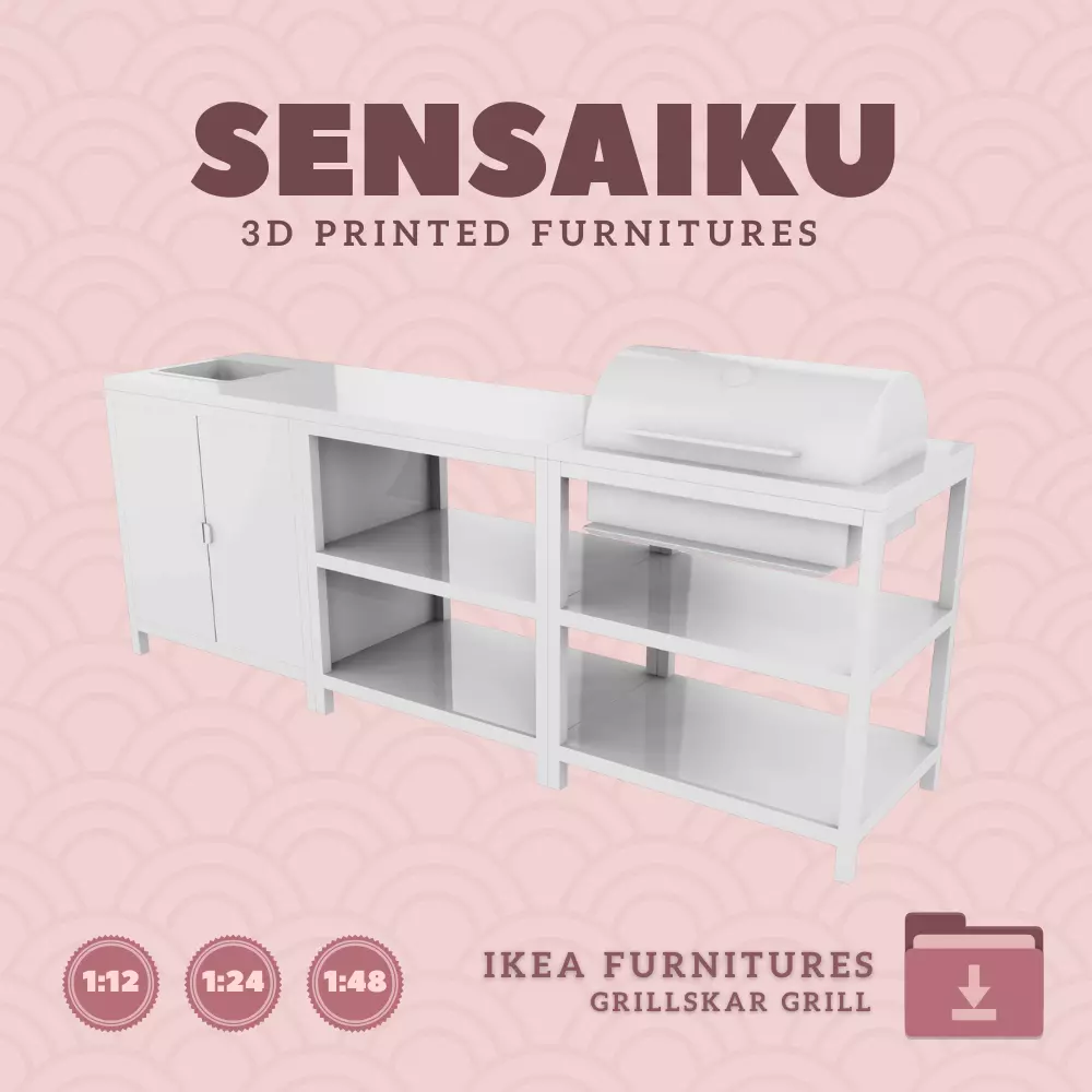 GRILLSKAR Charcoal Grill Sink Shelf Unit IKEA 3D Print 3D print model_0