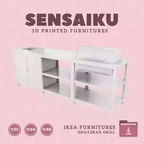 GRILLSKAR Charcoal Grill Sink Shelf Unit IKEA 3D Print