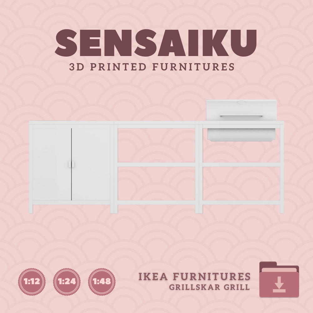 GRILLSKAR Charcoal Grill Sink Shelf Unit IKEA 3D Print 3D print model_1