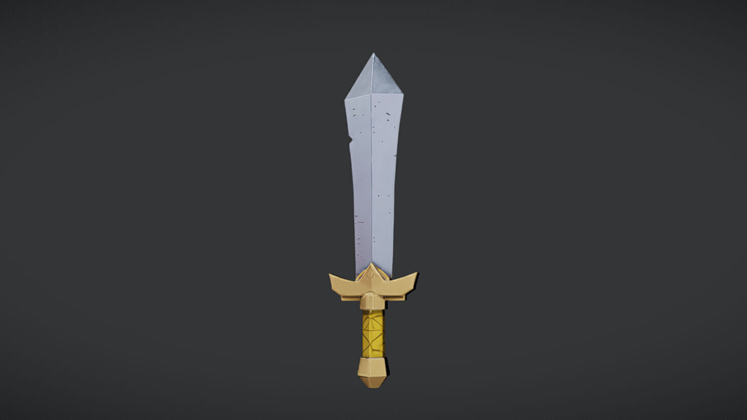 Fantasy-themed sword 3D model_2