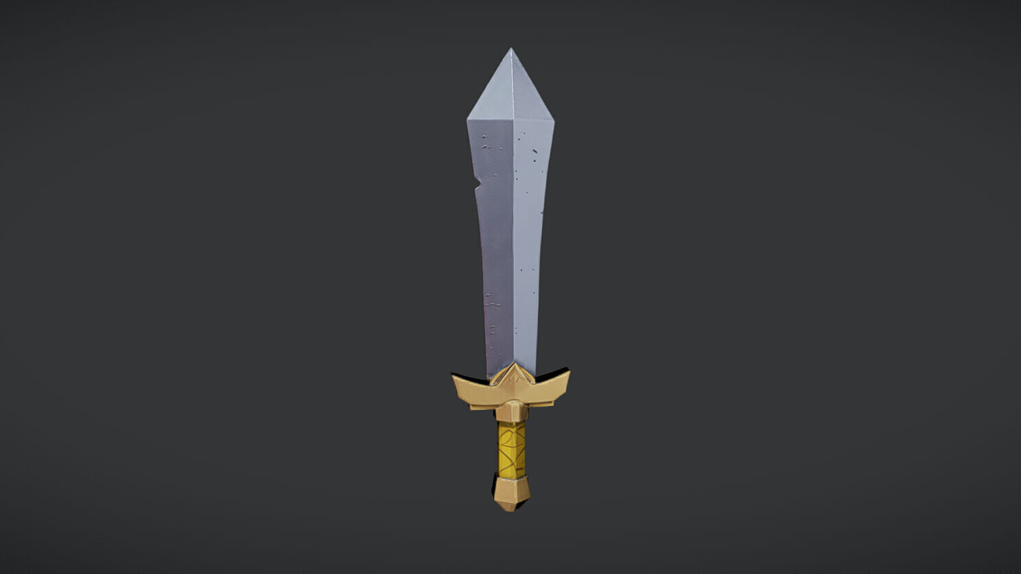 Fantasy-themed sword 3D model_7