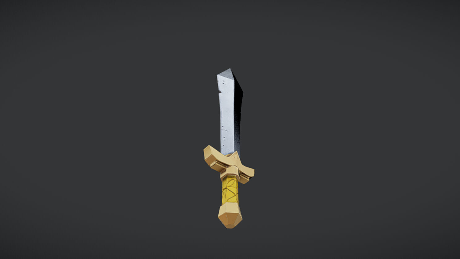 Fantasy-themed sword 3D model_6