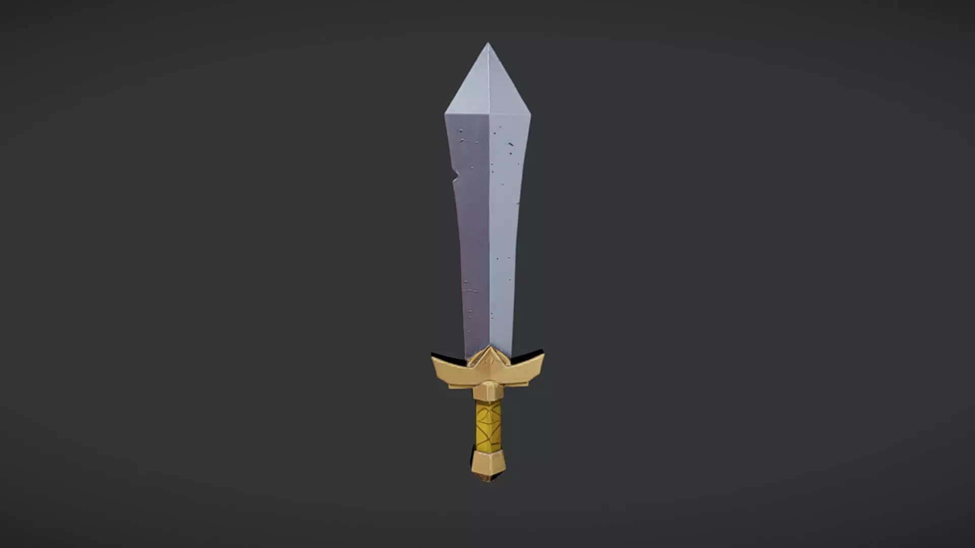 Fantasy-themed sword 3D model_0