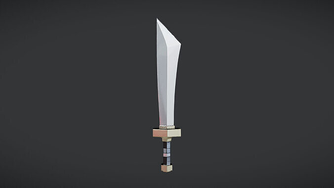 fantasy sword with long blade 3D model