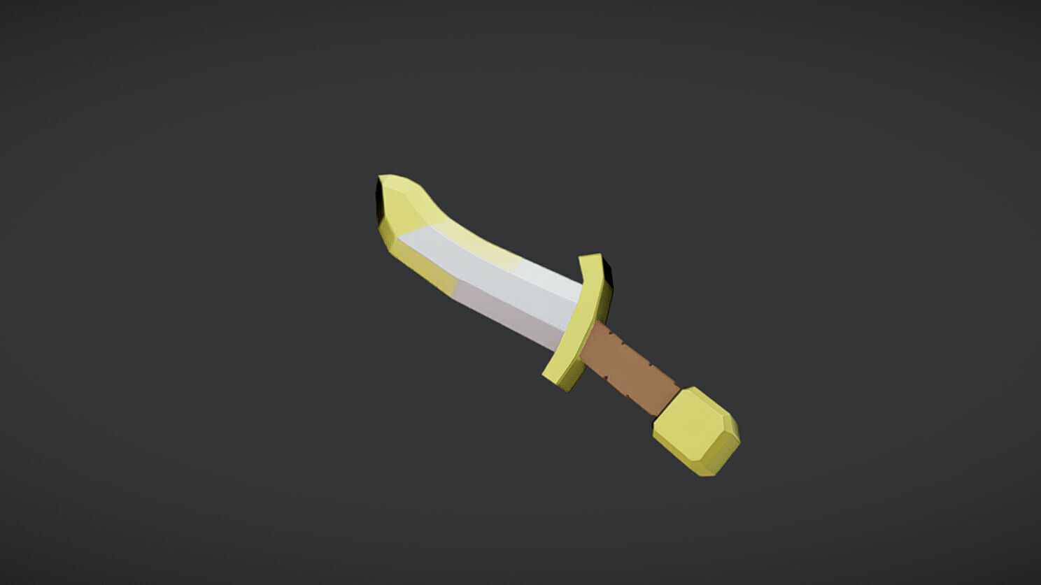 Cartoon pirate sword 3D model_22