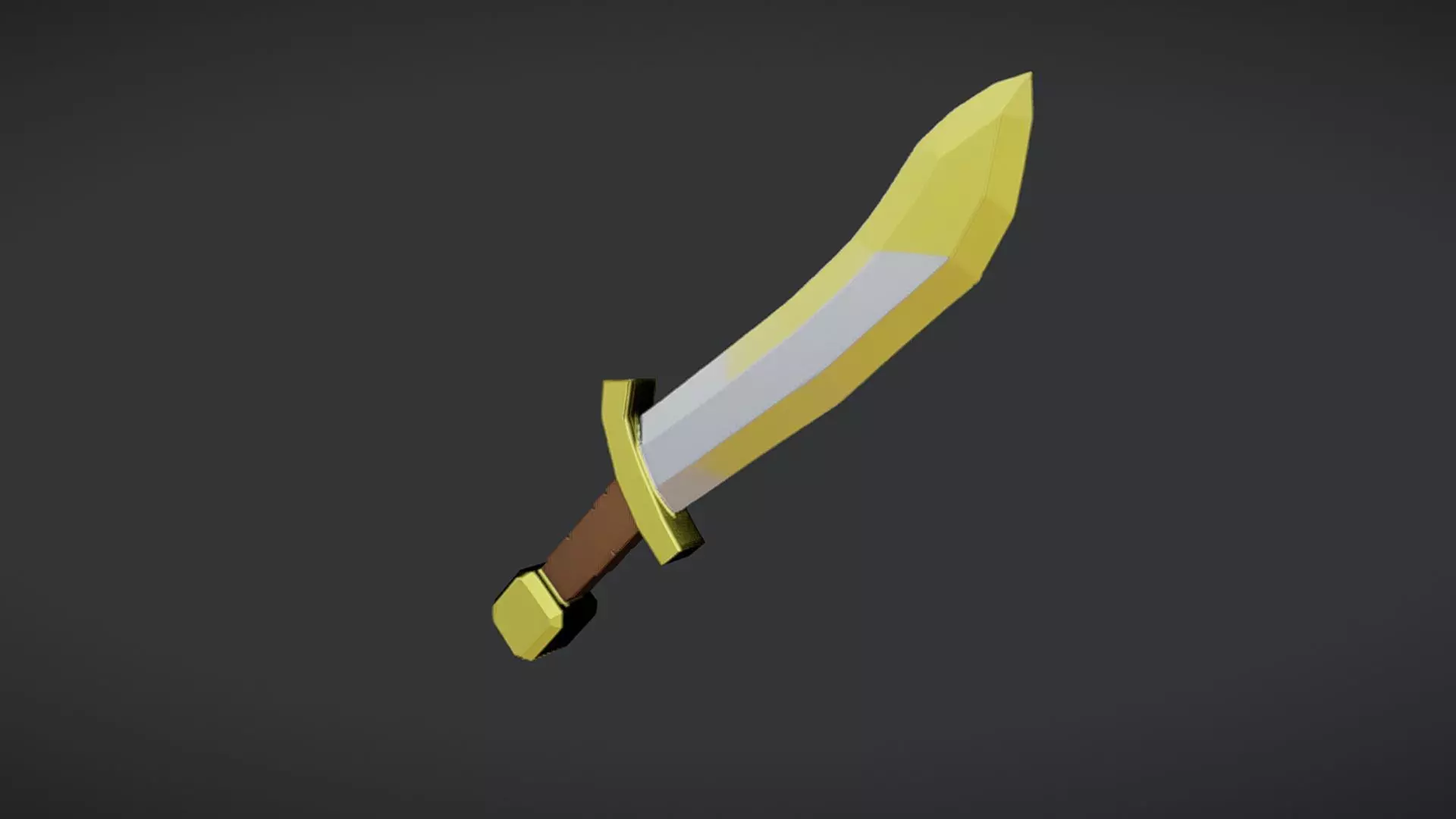 Cartoon pirate sword 3D model_0