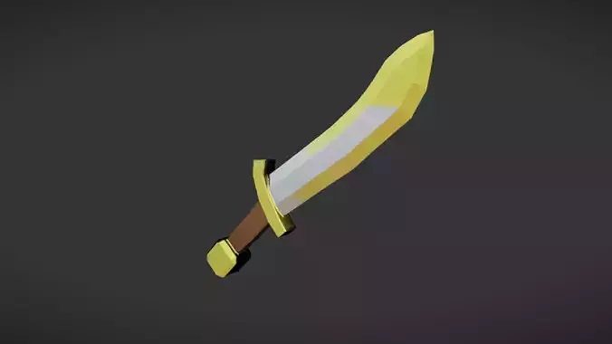 Cartoon pirate sword 3D model