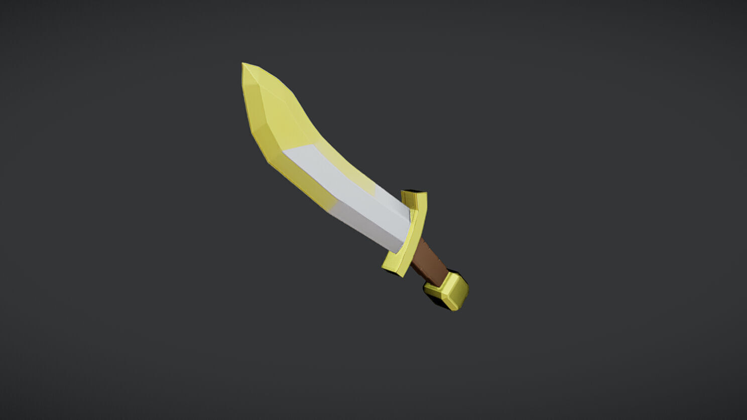 Cartoon pirate sword 3D model_15