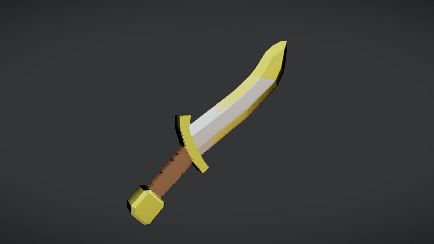 Cartoon pirate sword 3D model_3