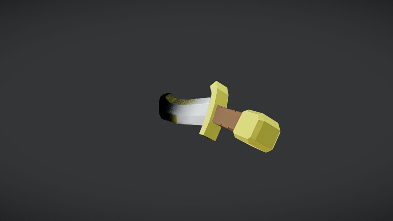 Cartoon pirate sword 3D model_7